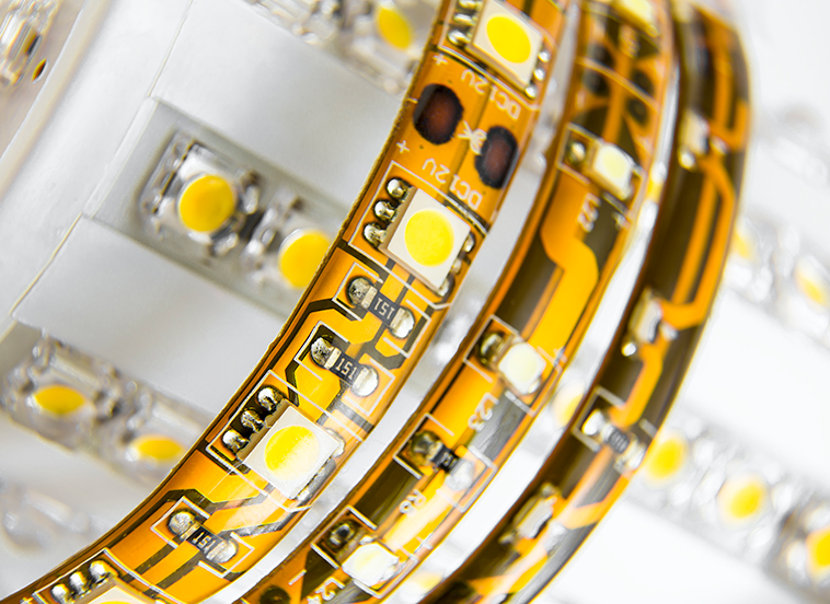 Close-up of an LED strip