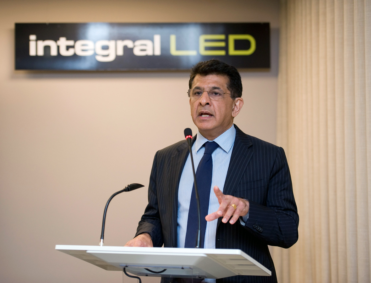 Integral Managing Director Sunil Kotecha at the Integral LED launch